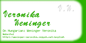 veronika weninger business card